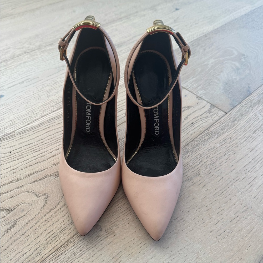 Tom Ford Blush Ankle Strap Heels